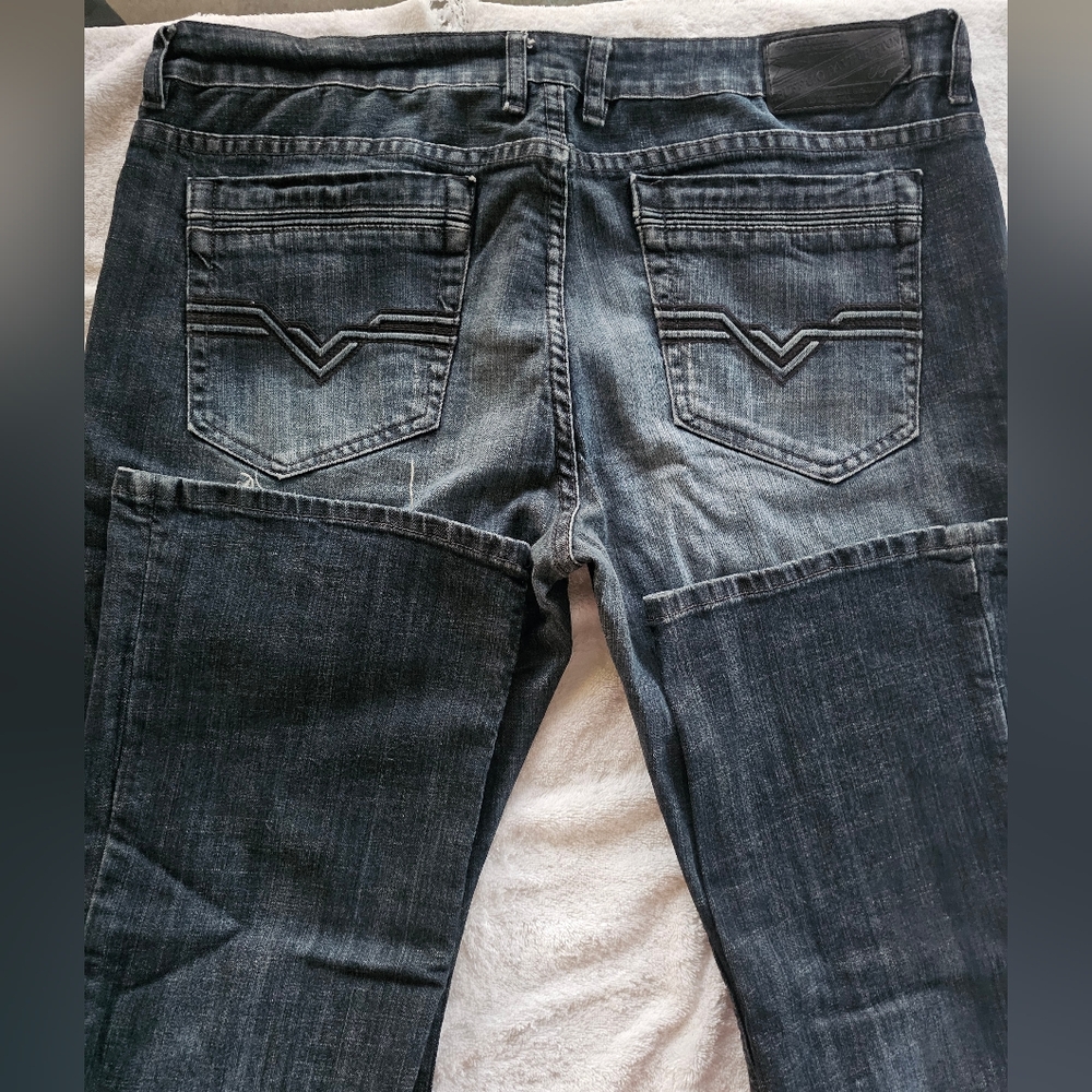 Buffalo David Bitton Dark Gray Relaxed Jeans